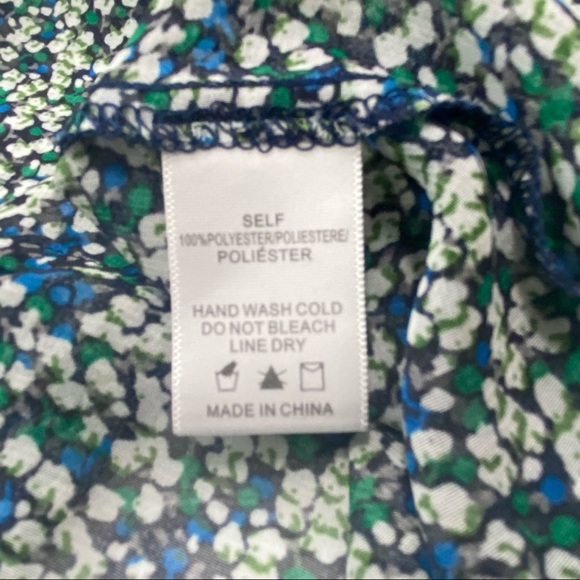 ANTHROPOLOGIE Sunday in Brooklyn Forget-Me-Not Sheer Printed Ruffle Top- Medium - Picture 8 of 16